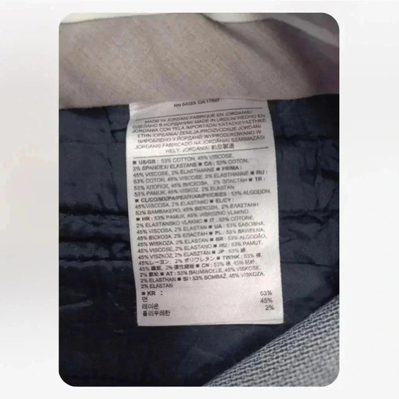 Banana Republic  Sloan Blue Ankle Textured Pants Size 10 - Picture 7 of 9